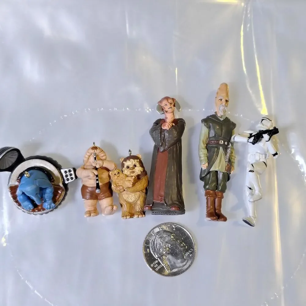 VTG Star wars Miniature Hallmark Ornaments Mixed LOT Of 6
